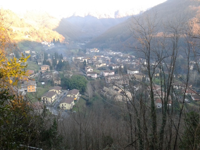 Looking down on Bagni di Lucca near the end of the walk.